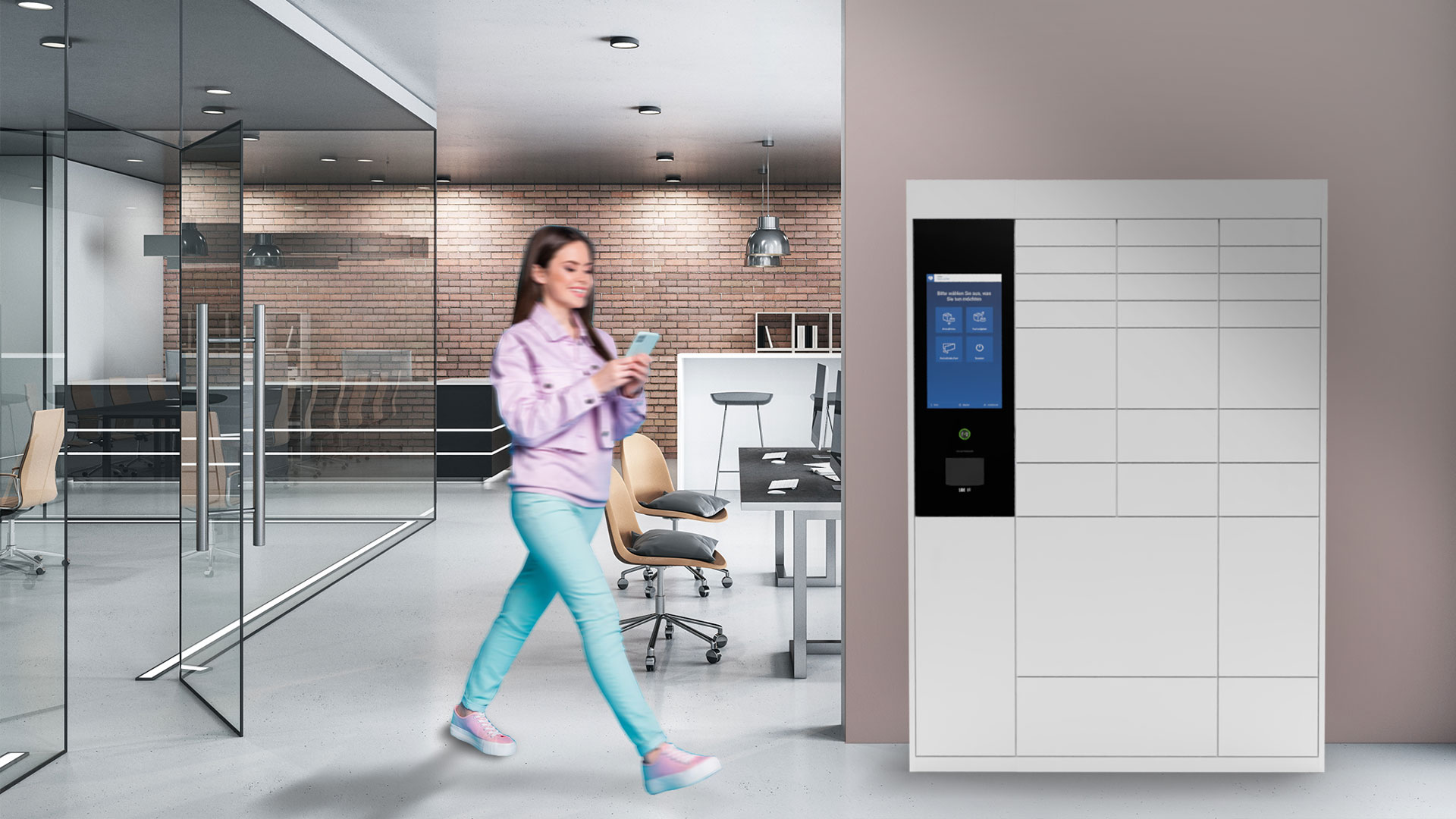 Smart locker systems are part of modern office environments